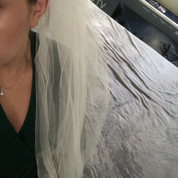 Ivory color veil/blusher - Picture 4 of 4